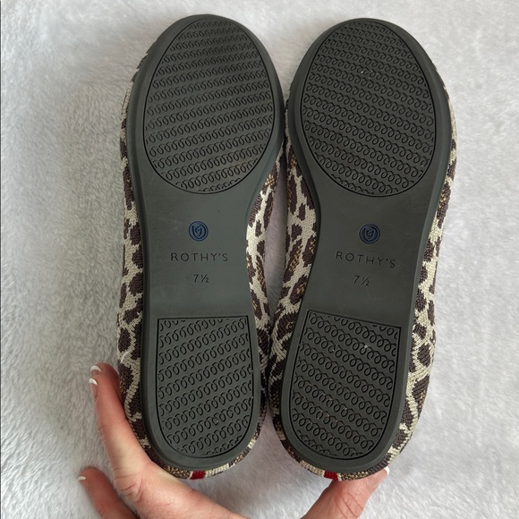 Rothys Womens Ballet Flat Leopard Print Slip On Washable Comfy Shoes 7.5 Mobwife - Picture 10 of 10